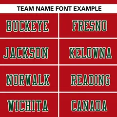 Red-Green Raglan Sleeves Fashion Authentic Football Jersey 3