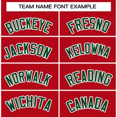 Red Green-White Classic Varsity Full-Snap Letterman Jacket 3