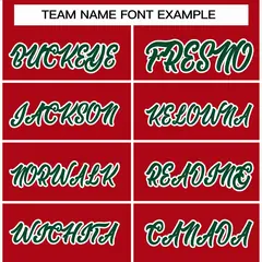 Red Green-White Classic Varsity Full-Snap Letterman Jacket 3