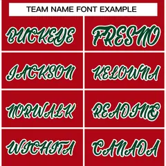 Red Green-White Classic Varsity Full-Snap Letterman Jacket 5