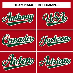 Red Green-White Raglan Sleeves Varsity Letterman Jacket 3