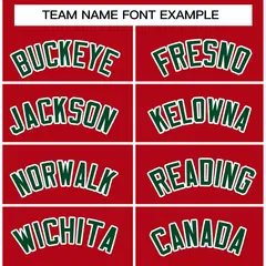 Red Green-White Raglan Sleeves Varsity Letterman Jacket 3