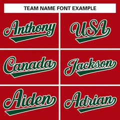 Red Green-White Raglan Sleeves Varsity Letterman Jacket 5