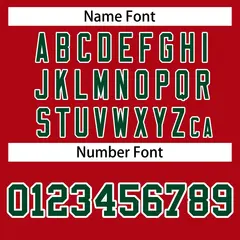 Red Green-White Raglan Sleeves Varsity Letterman Jacket 6