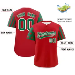 Red Kelly Green American Flag Raglan Baseball Jersey 2