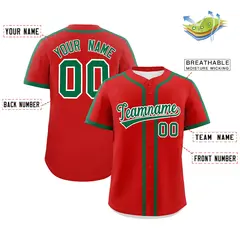 Red Kelly Green Classic Authentic Baseball Jersey 2