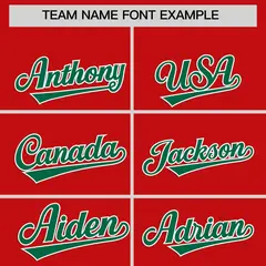 Red Kelly Green Classic Authentic Baseball Jersey 3