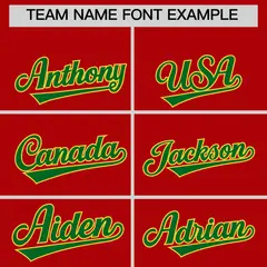 Red Kelly Green Gold Graffiti Mexican Style Baseball Jersey 4