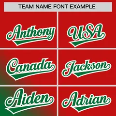 Red Kelly Green Gradient Diagonal Stripe Baseball Jersey 3