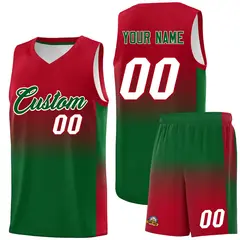 Red Kelly Green Gradient Fashion Basketball Jersey 1