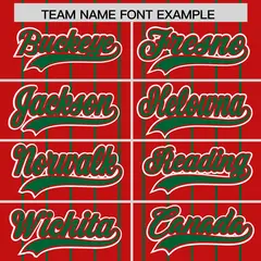 Red Kelly Green Gradient Stripe Sleeves Baseball Jersey 3