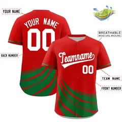 Red Kelly Green Graffiti Wind Mark Baseball Jersey 2