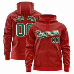 Red Kelly Green Leopard Print Varsity Full-Zip Letterman Jacket Hoodie 1