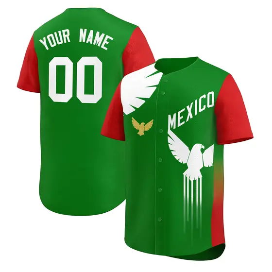 Red Kelly Green Mexico Eagle Graffiti Fan Jersey