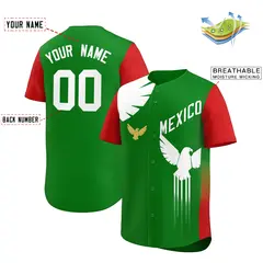 Red Kelly Green Mexico Eagle Graffiti Fan Jersey 2