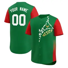Red Kelly Green Mexico Eagle Graffiti World Cup Baseball Jersey