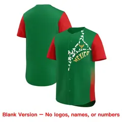 Red Kelly Green Mexico Eagle Graffiti World Cup Baseball Jersey 7