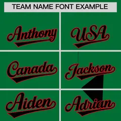Red Kelly Green Raptor Series Raglan Baseball Jersey 4