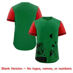 Red Kelly Green Raptor Series Raglan Baseball Jersey 8