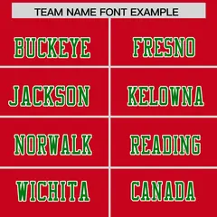Red Kelly Green Shoulder Cut Two-Tone Flag Football Jersey 3