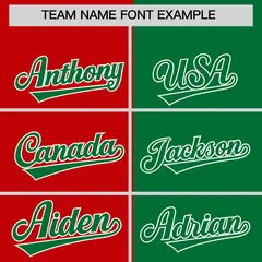 Red Kelly Green Split Coconut Tree Baseball Jersey 3