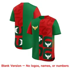 Red Kelly Green Split Eagle Graffiti World Cup Baseball Jersey 8