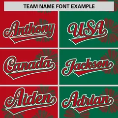 Red Kelly Green Split Flower Graffiti Baseball Jersey 3