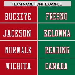 Red Kelly Green Split Two Tone Authentic Football Jersey 3
