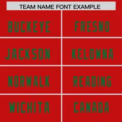 Red Kelly Green Square Neckline Football Jersey 3
