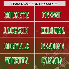 Red Kelly Green Star Gradient Flag Football Jersey 3