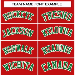 Red Kelly Green White Classic Hockey Jersey 3