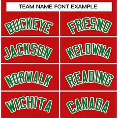 Red Kelly Green White Classic Hockey Jersey 3