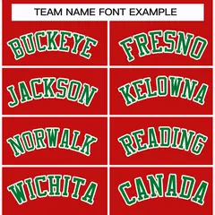 Red Kelly Green White Classic Hockey Jersey 3
