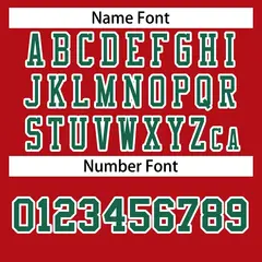 Red Kelly Green-White Football Jersey 4