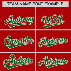 Red Kelly Green White Graffiti Mexican Style Baseball Jersey 4