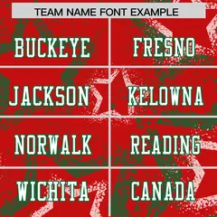 Red Kelly Green-White Star Graffiti Pattern Football Jersey 3