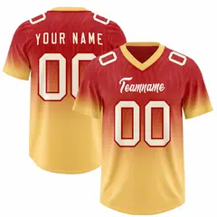 Red Khaki Gradient Authentic Outdoor Football Jersey 1