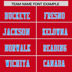 Red Light Blue Shoulder Cut Two-Tone Flag Football Jersey 3