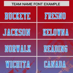 Red Light Blue Star Gradient Flag Football Jersey 3