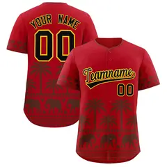 Red Light Brown Graffiti Bossinia Style Baseball Jersey
