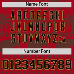 Red Light Brown Graffiti Bossinia Style Baseball Jersey 4