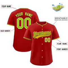 Red Light Green Gold Baseball Jersey 2