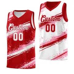 Red Light Pink White Reversible Basketball Jersey Stellar Strike 1