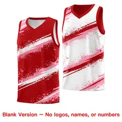 Red Light Pink White Reversible Basketball Jersey Stellar Strike 7