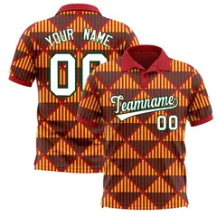 Red Lingge Sunshine Team Polo Shirts 1