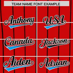 Red Miami City Silhouette Baseball Jersey 3