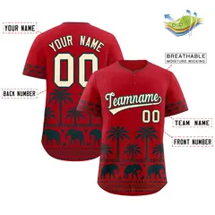 Red Midnight Green Graffiti Bossinia Style Baseball Jersey 2