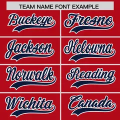 Red Navy American Flag Raglan Baseball Jersey 3