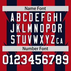 Red Navy Blade Pattern Raglan Baseball Jersey 4