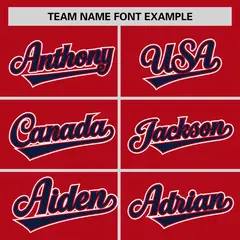 Red Navy Classic Authentic Sleeveless Baseball Jersey 3